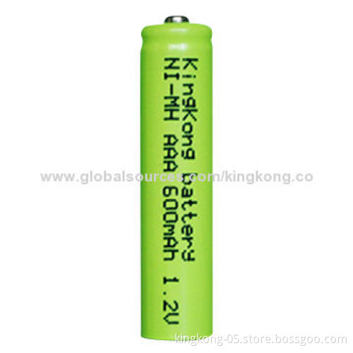 1.2V AAA NiMH Rechargeable Battery with 600mAh Capacity